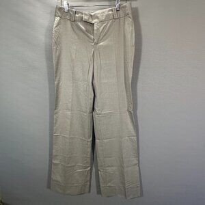 Banana Republic Pants Womens 8 Jackson Fit Tan Cotton Stretch Wide Leg Cuffed